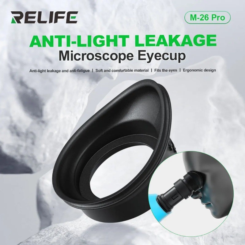 Relife M-26 Pro Eyecups สําหรับช่องมองภาพแบบปรับได้ 3D โครงสร้างความดันต่ําเหมาะกับส่วนโค้งบนใบหน้าของมนุษย์สําหรับช่องมองภาพแบบปรับได้