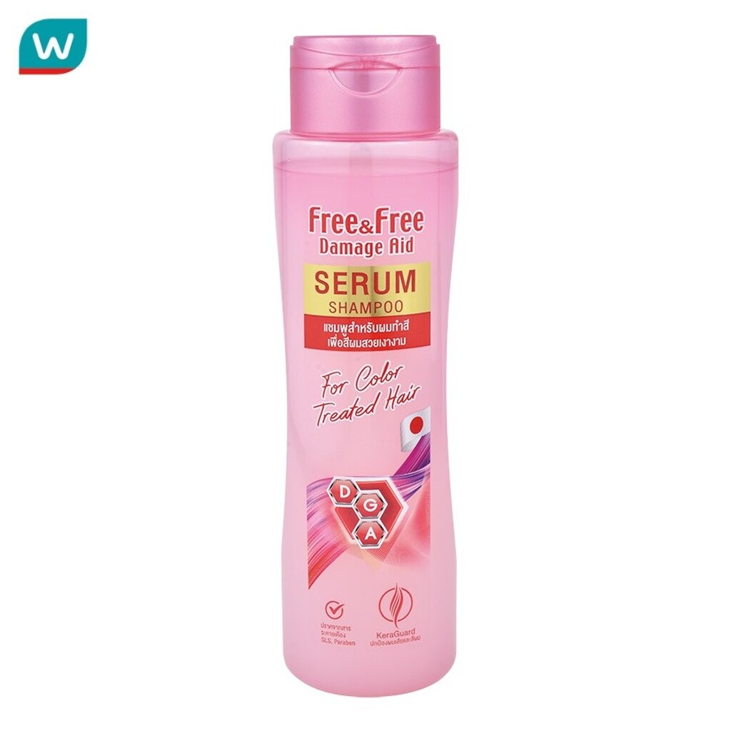 Free&Free ฟรี แอนด์ ฟรี เซรั่ม แชมพู สำหรับผมทำสี 300 มล.