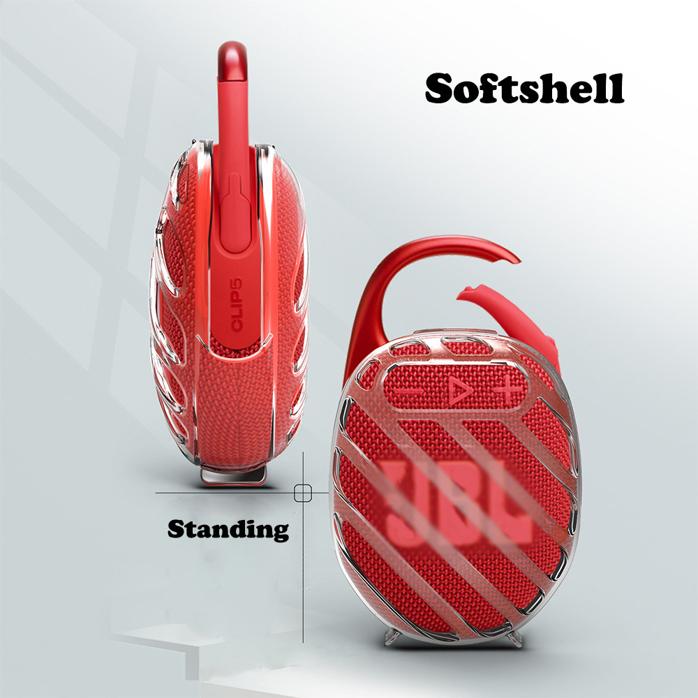 Durability TPU เคสป้องกันสําหรับ JBL CLIP 5 ลําโพงที่รองรับบลูทูธ, ฝาครอบป้องกันรอยขีดข่วนผิวนุ่ม