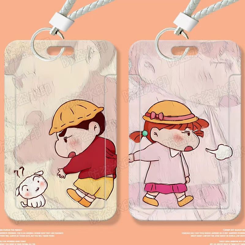 ฝาครอบป้องกันลายการ์ตูนน่ารัก ใช้ได้กับบัตรอาหาร บัตรรถบัส บัตรประชาชน บัตรธนาคาร บัตรควบคุมการเข้าออก และบัตรแคมปัส