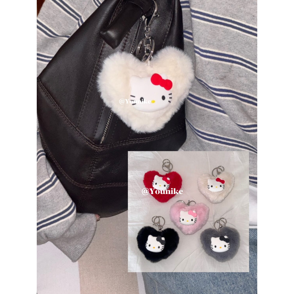 เกาหลี rcy Plush Soft Waxy สาวน่ารักสีชมพู kt Cat กระเป๋าจี้พวงกุญแจฤดูใบไม้ร่วงฤดูหนาวกระเป๋าจี้น่ารัก