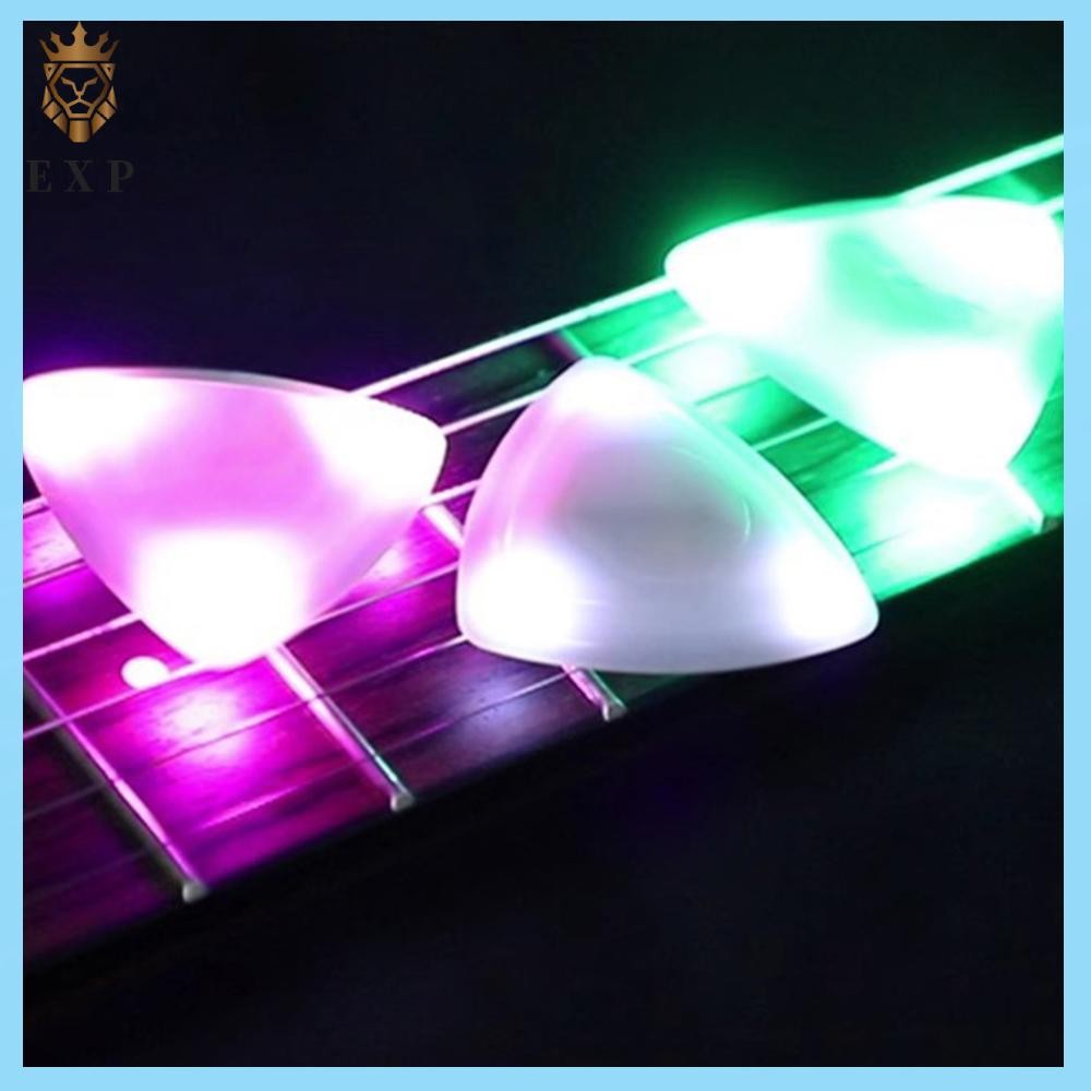 [explosion1.th] Guitar Touch Luminous Pick LED Glowing Guitar Pick for Bass Electric Guitarists