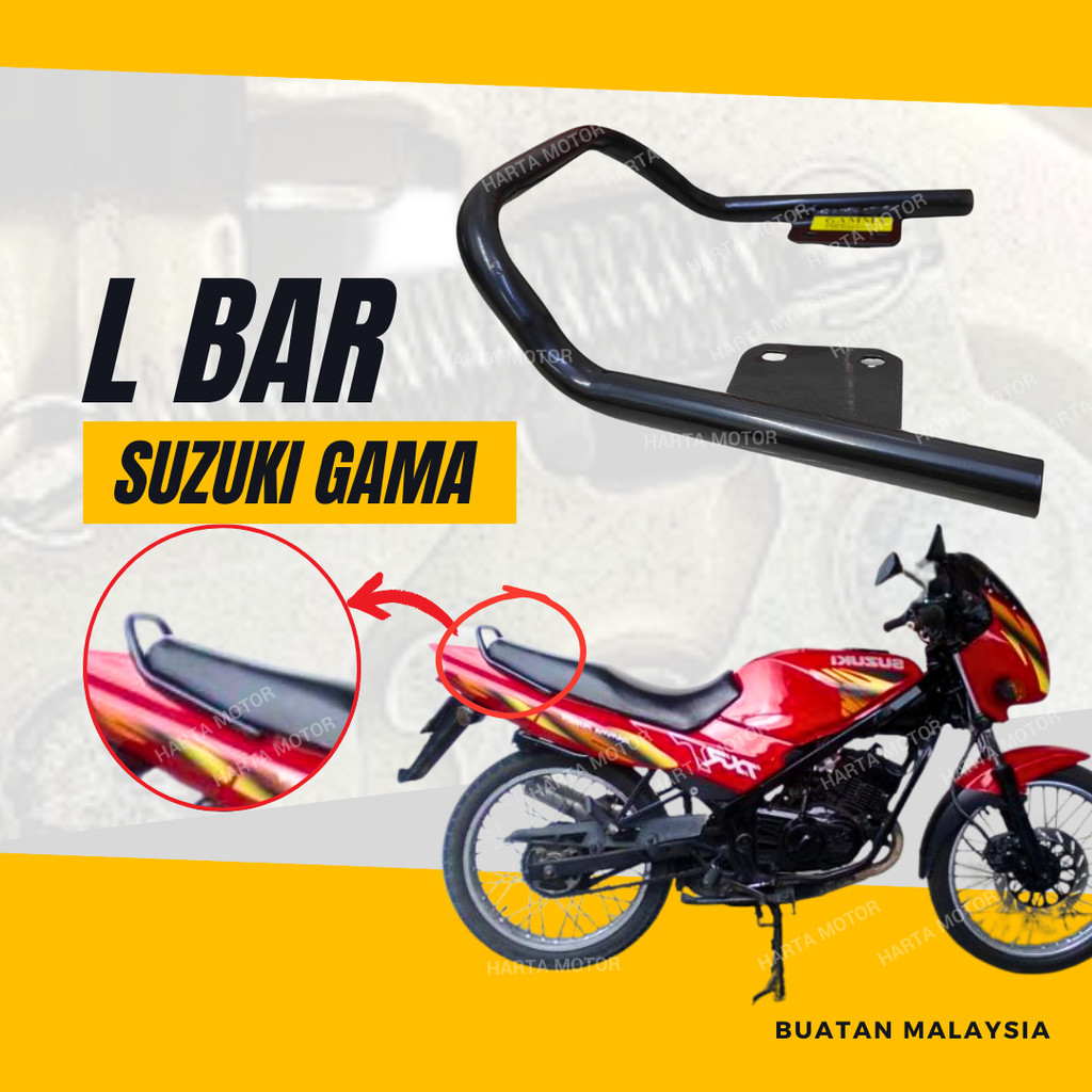 GAMA L BAR - SUZUKI GAMMA FIRST MODEL HANDLE SEAT BAR SPOILER L-BAR ด้านหลังส่วนร่วม DUDUK BESI BELA