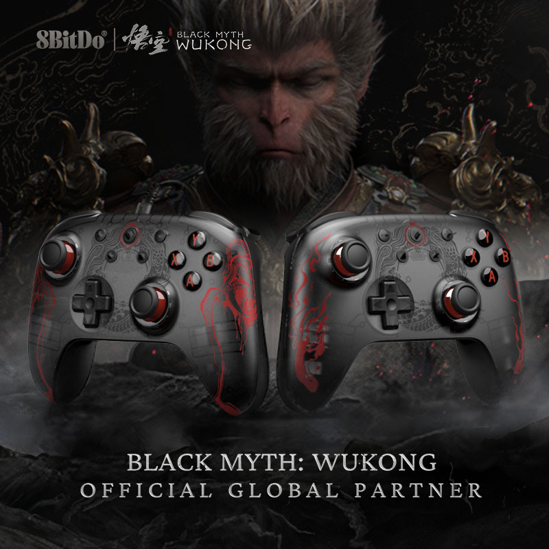 8bitdo - คอนโทรลเลอร์เล่นเกมไร้สาย Ultimate 2C สําหรับพีซี, Windows 10, 11, สํารับไอน้ํา, Raspberry Pi, Android - Black Myth: Wukong