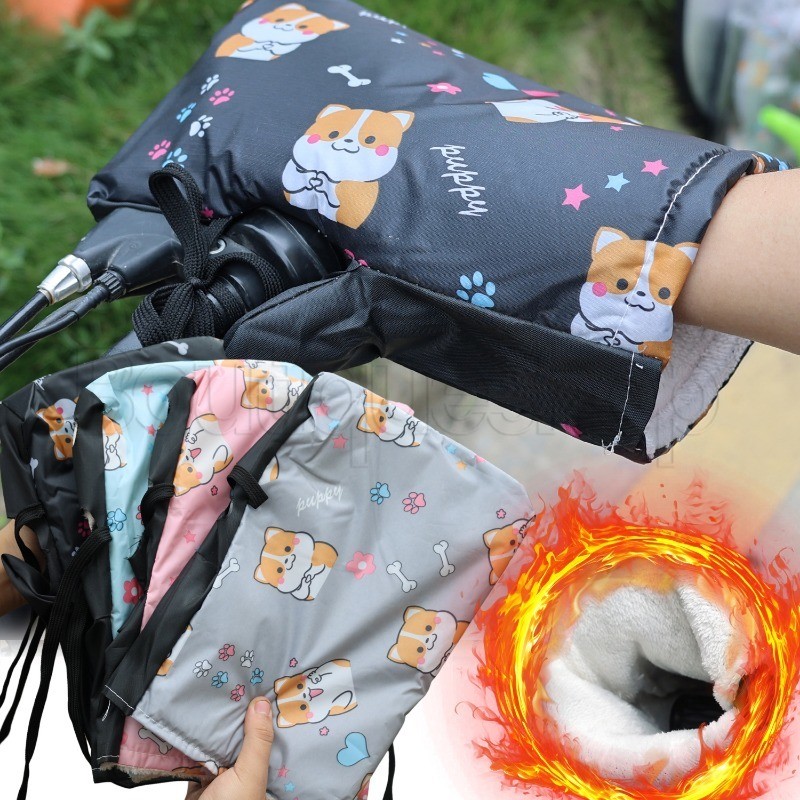 [ แนะนํา] ถุงมือแฮนด์มอเตอร์ไซค์ - ถุงมือจับปั่นจักรยานฤดูหนาว - Windproof กันน้ํามืออุ่น - Plush Lining Thermal Mittens - สําหรับ MTB จักรยานสกู๊ตเตอร์มอเตอร์ไซค์ Snowmobile