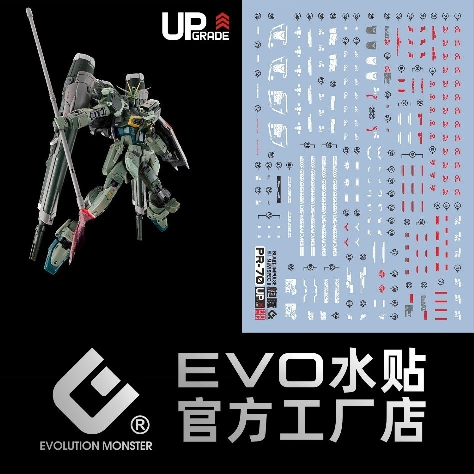 Evo RG 1/144 Blast Impulse Spec 2 II Seed Water Slide Decal Fluo Type