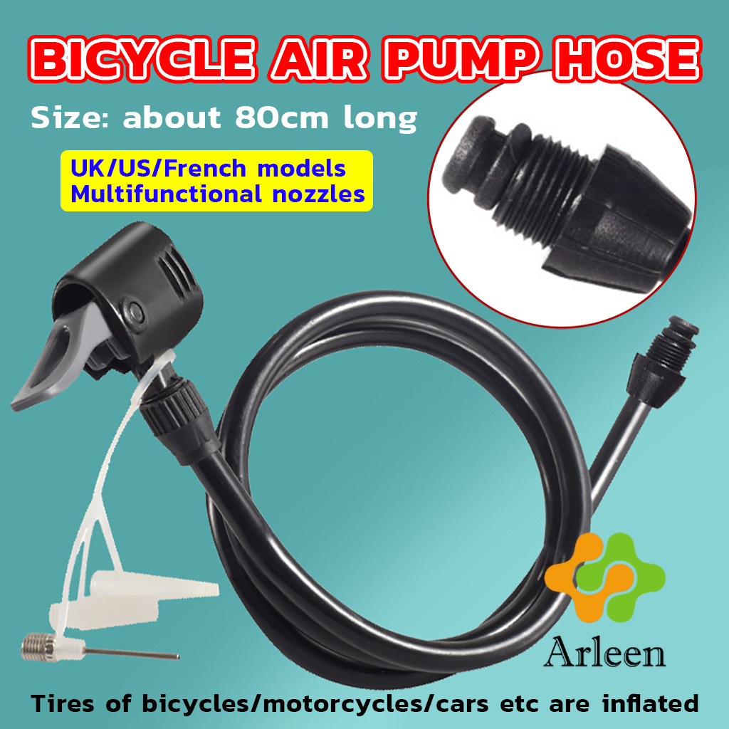 Arleen สายสูบลม สายสูบจักรยาน พร้อมหัวสูบชนิดสองรู ความยาวมาตรฐาน 80cm Pump Hose