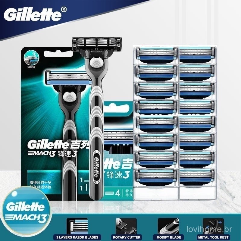 20 Gillettes MACH 3 Mens Shaving Blades Ink Cartridge Filler