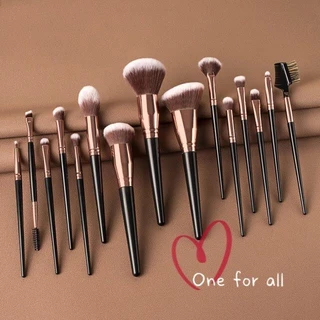 [พร้อมส่ง] แปรงแต่งหน้า brush set เซต15ชิ้น แปรงปัดแก้ม แปรงไฮไลท์ แปลงแต่งหน้า Make up brush fancy H22 (2สี)