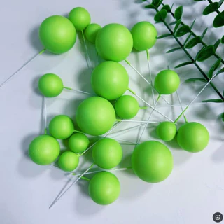 20PCS เค้กตกแต่งโฟม Ball เค้กตกแต่ง Ball plug-in เหมาะสําหรับวันเกิด baby shower งานแต่งงานเค้กตกแต่ง