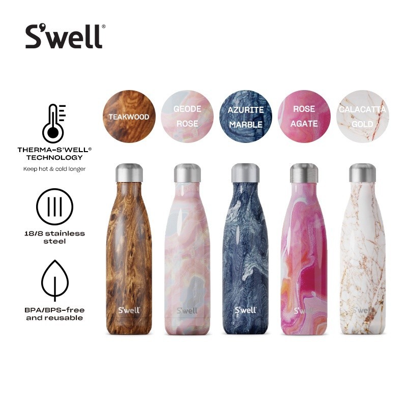 Swell 18/8 Stainless Steel Triple Layered Bottle with Therma-Swell Technology - Core Collection 500m