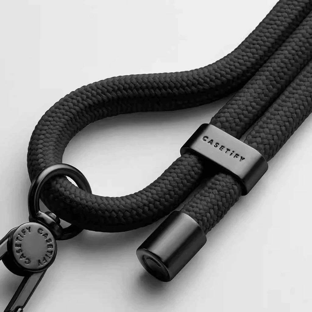 [พีดีเอ็ม] Casetify 6 มม.Bold Braided Rope Strap Retractable ปรับแขวนคอ Crossbody Chain มัลติฟังก์ชั่นเคสโทรศัพท์ Lanyard