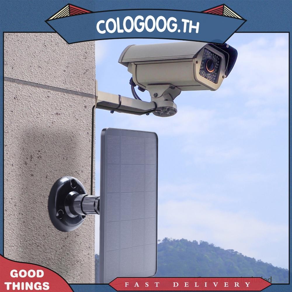 [colog.th] แผงโซลาร์เซลล์ 10W 5V สําหรับกล้องรักษาความปลอดภัยกลางแจ้งพร้อมพอร์ต DC5521/USB-C สําหรับไฟ