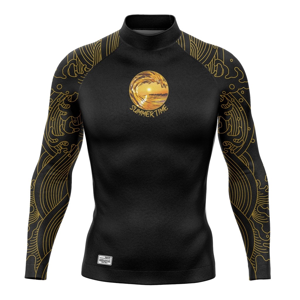 สําหรับขายฤดูร้อนผู้ชายท่องเสื้อ Rash Guard Sun ปกป้องแขนยาว Beachwear Surf เสื้อผ้าประสิทธิภาพ Quick Dry เสื้อว่ายน้ํา