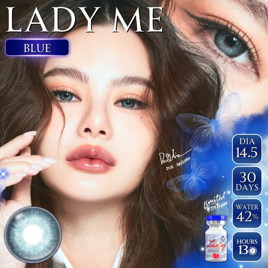 🔥คอนแทคเลนส์ Limited❤️Size : M❤️Lady Me (Luxzylens) สี : Brown / Gray / Blue