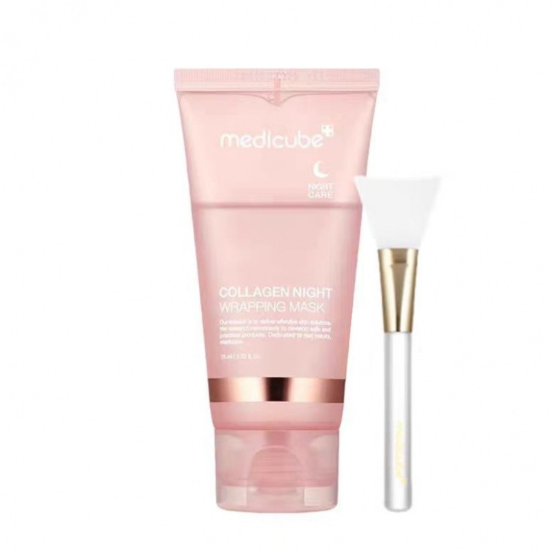 Medicube Collagen Night Wrapping Mask Medicube 胶原蛋白睡面膜 Night Collagen Wrapping Mask Rejuvenation Moisturizing Brigh Peptide Nighttime Repair Moisturizing Face Mask