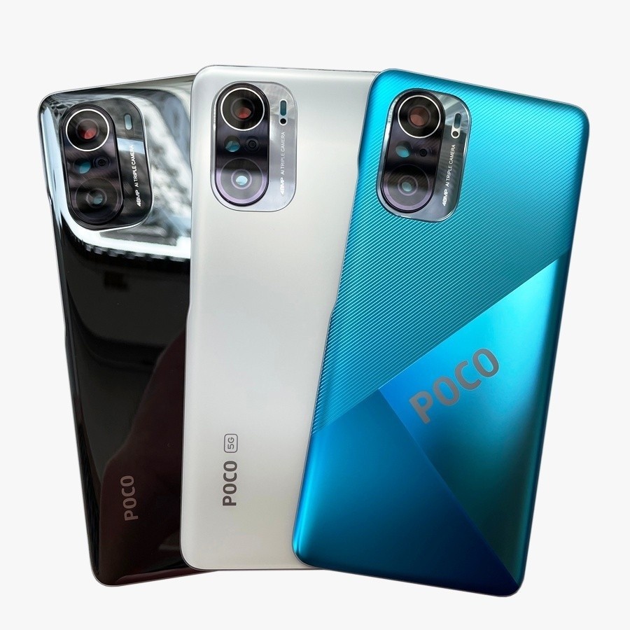 สําหรับ Xiaomi MI Poco F3 M2012K11 แบตเตอรี่ฝาหลังกระจกด้านหลังประตูเปลี่ยนฝาครอบด้านหลัง