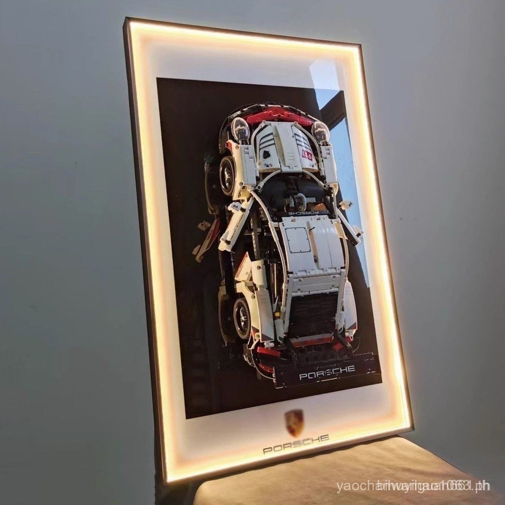ใช้งานร่วมกับ LEGO Building Blocks Car Wall Frame PORSCHE 911 Ferrari Lamborghini McLaren F1 Display