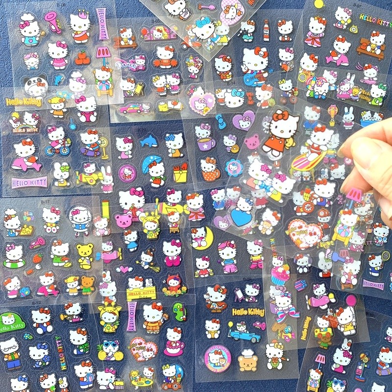 [Koo Ka]♥ เค เคที แมวสติกเกอร์การ์ตูนน่ารักตกแต่งรูปแบบขนาดเล็ก Hello Kitty โทรศัพท์มือถือถ้วยน้ําเครื่องเขียนสติกเกอร์กันน้ํา