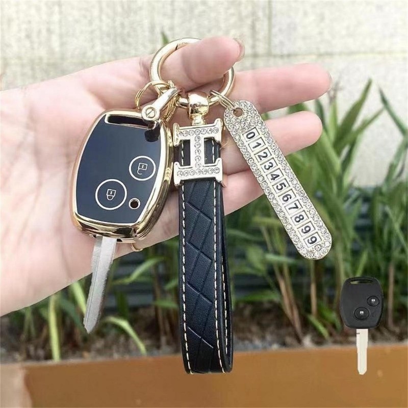 2/3 ปุ่มพวงกุญแจฝาครอบสําหรับ Honda CR-V Civic Fit Freed StepWGN Key