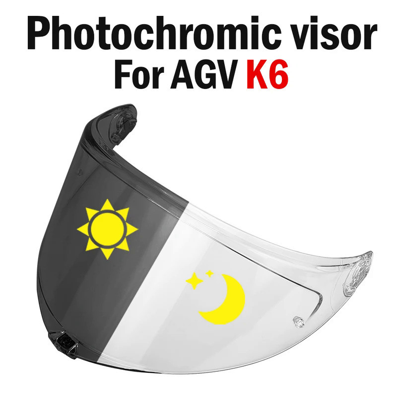 Helmet visor Photochromic visor For AGV K6 K6S Motorcycle helmets full face helmet Electroplated hel