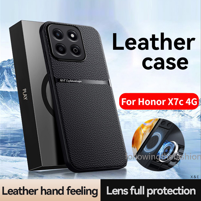 ปลอกกันกระแทกสําหรับ Honor X7c 4G Honor X7c X9c X9C X7C X7 c 4G 5G 2024 X7d หนังผู้ถือรถแม่เหล็กเคสโ