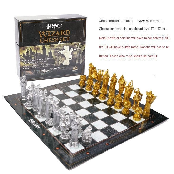 Harry potter Wizard Chess Gold Silver Version Harry potter สินค้า Wizard Chess ของเล่นเพื่อการศึกษา