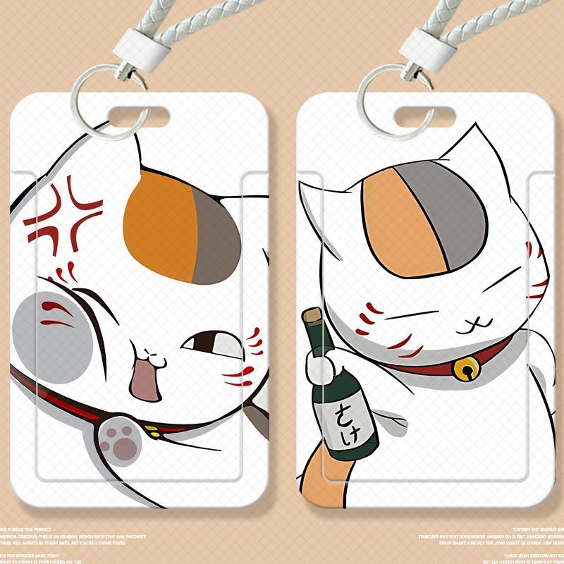Natsume Yuujinchou ผู้ถือบัตร Nyanko Sensei การ์ดฝาครอบป้องกันน่ารักอะนิเมะสินค้าคอลเลกชัน Kawaii กร