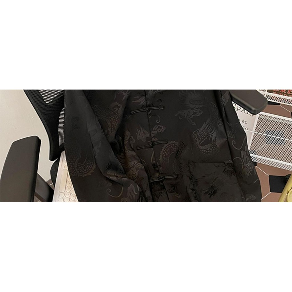 สไตล์จีนย้อนยุคผ้าไหมน้ำแข็งเสื้อผู้ชายมังกรเข้มแบบหัวเข็มขัดลำลองฤดูใบไม้ผลิและฤดูใบไม้ร่วงเสื้อผู้ชายและผู้หญิงสามารถสวมใส่ - รูปที่ 6