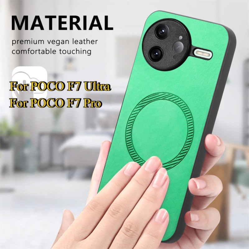 สําหรับ POCO F7 Ultra สําหรับ POCO F7 Pro หรูหราหนังแม่เหล็กชาร์จไร้สายสําหรับ POCO X7 Pro F7ultra S