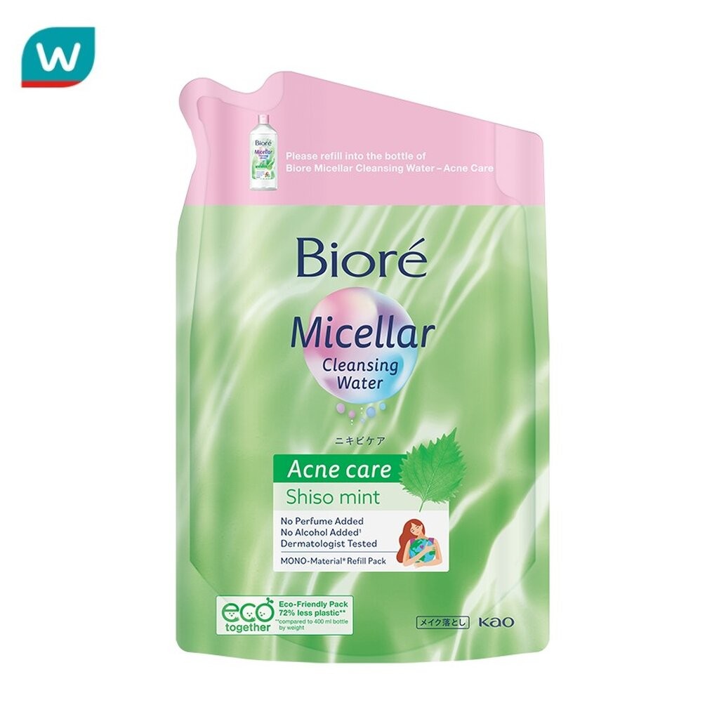 Biore บิโอเร ไมเซล่า คลีนซิ่ง วอเตอร์ แอคเน่ แคร์ (ถุงเติม) 330 มล.