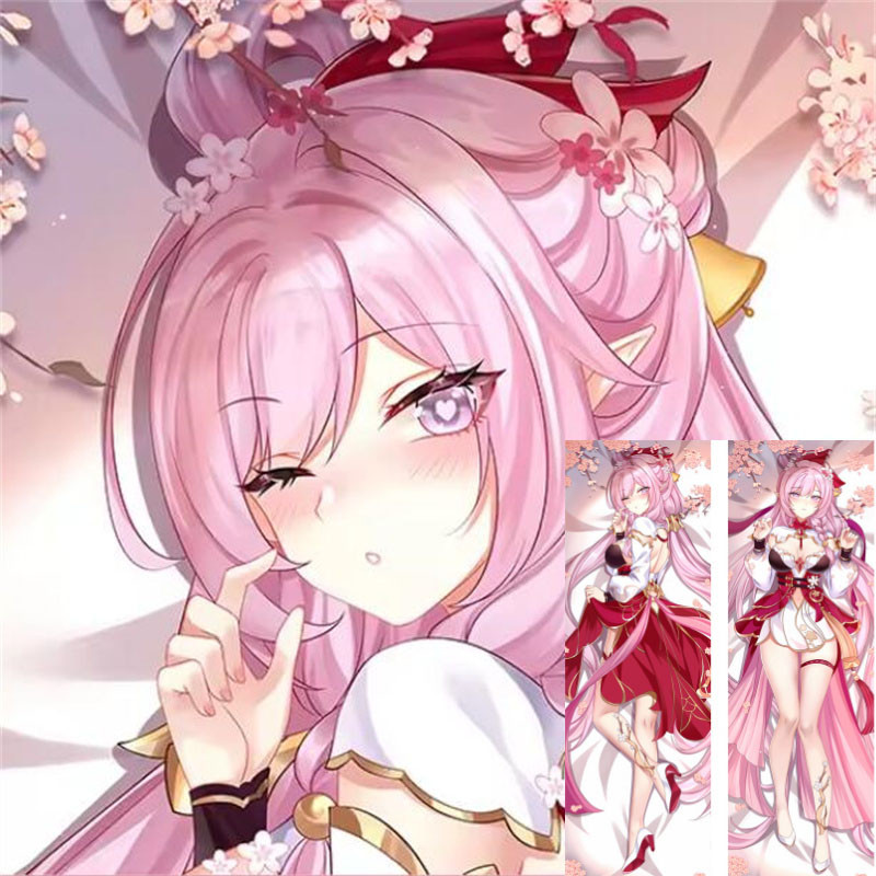 50*150 ซม.ผลกระทบ Honkai 3 Elysia Dakimakura หมอนปลอกหมอนอิงสองด้าน Otaku ห้องนอนผ้าปูที่นอนหมอน