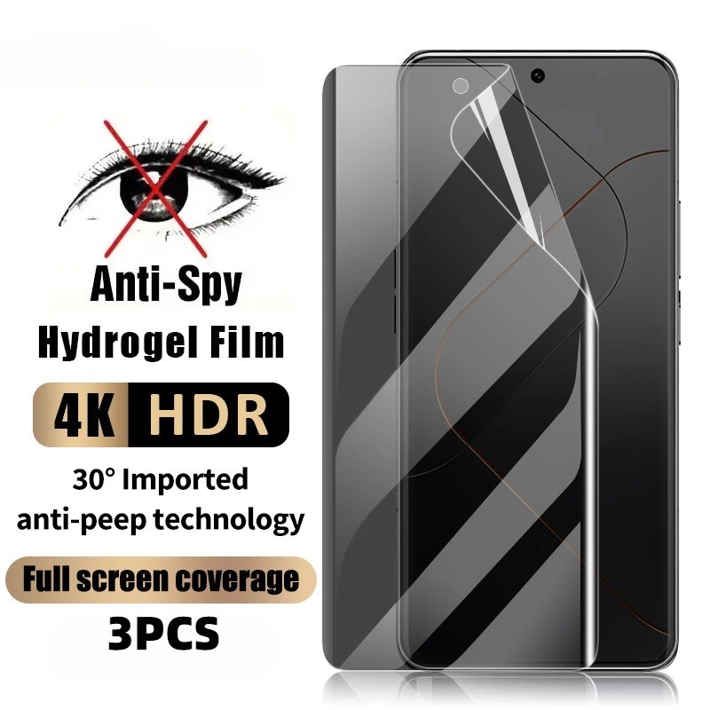 Infinix Smart9 8 7 6 5 3pcs HD Clear Anti Spyความเป็นส่วนตัวHydrogelฟิล์มสําหรับInfinixสมาร์ท 9 8 7 