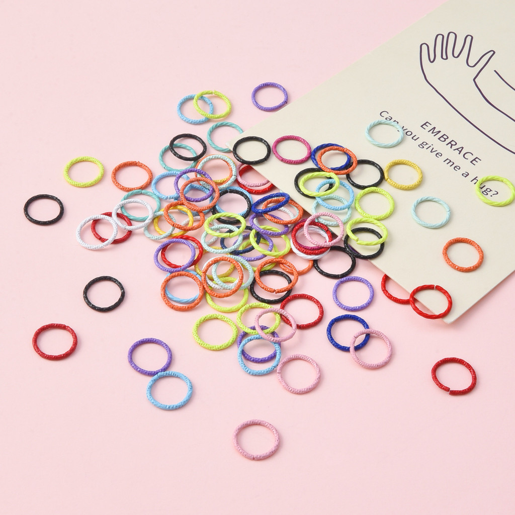 100ชิ้น ทําเอง สร้อยข้อมือสร้อยคออุปกรณ์โลหะ,นูนเปิดห่วงเชื่อมต่อแหวน