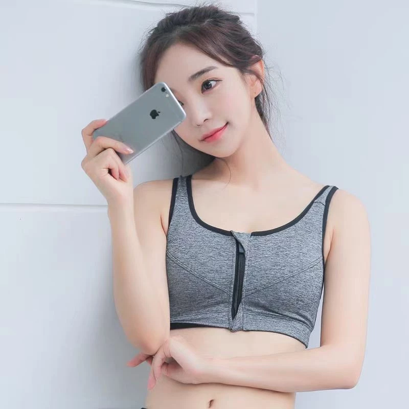 สปอร์ตบรา ไร้โครง ซิปหน้า ไร้ตะเข็บ โยคะ ออกกำลังกาย S-5XL thumbnail 5