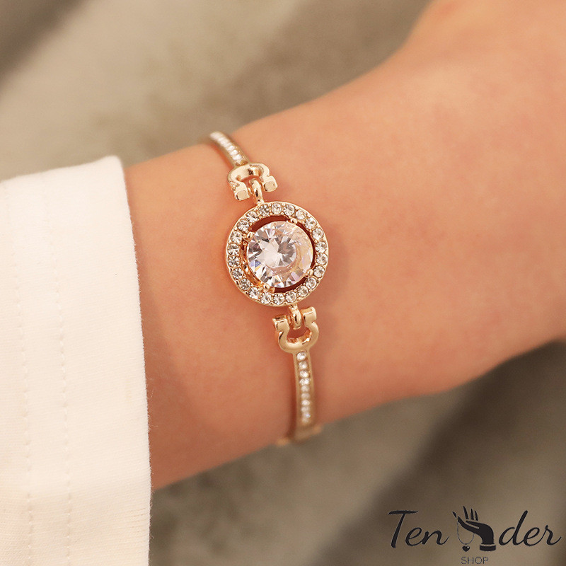 COD-ส่งเร็วจากไทย สร้อยข้อมือแบบเต็มรูปแบบอารมณ์ที่เรียบง่าย Diamond Bracelet เครื่องประดับสร้อยข้อมือเพทาย-Tender