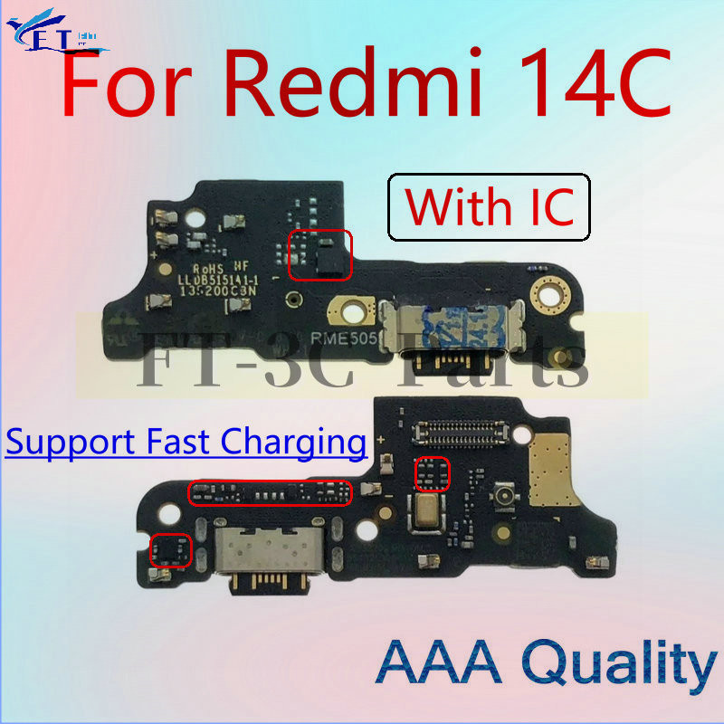 สําหรับ Redmi 14c ชาร์จ USB Charge Dock พอร์ตซ็อกเก็ตปลั๊กขั้วต่อ Flex Cable อะไหล่