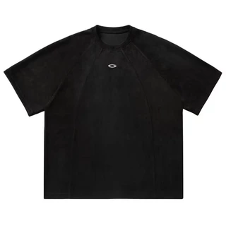 Eershenshi เทรนด์แฟชั่น American Suede เสื้อยืดแขนสั้นแฟชั่นไม่มีแบรนด์สไตล์ญี่ปุ่นเรียบง่ายใหม่
