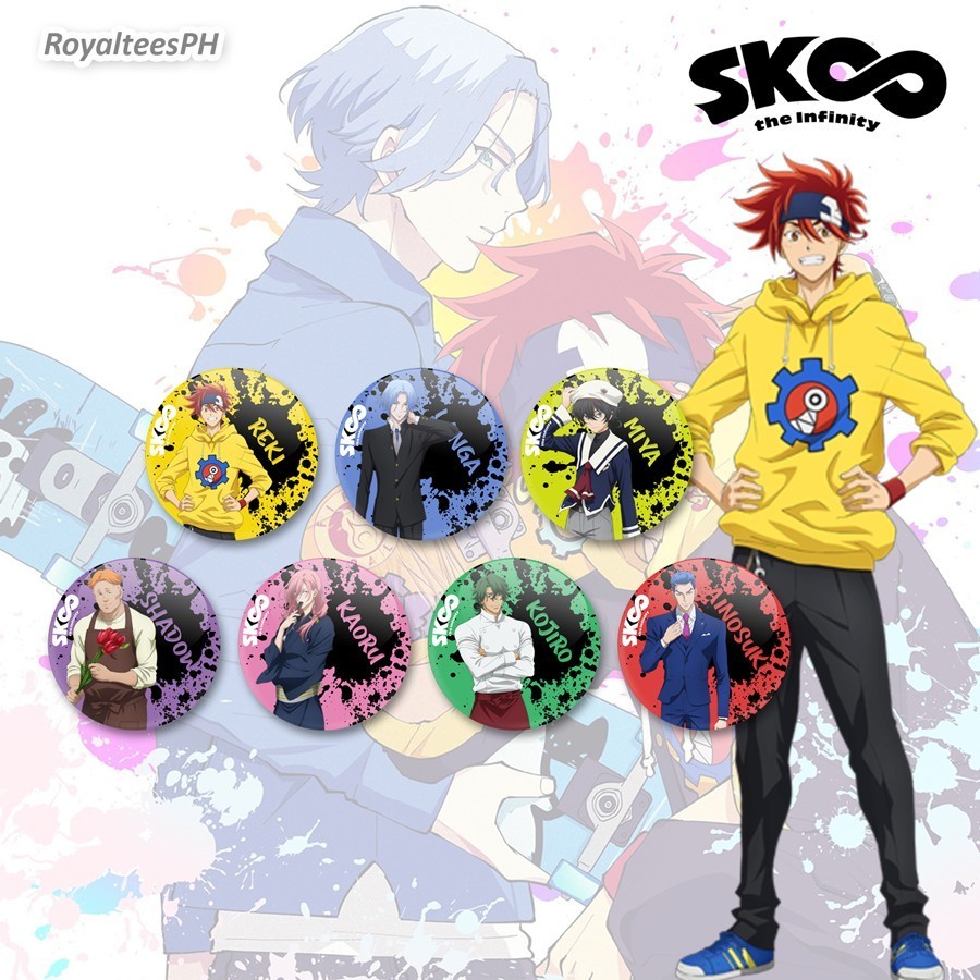 [ PIN ] Sk8 The Infinity Anime Button Pins / Badge - Big Size 58mm - Round Anime PIN