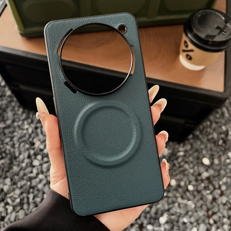 สําหรับ Nothing Phone 2A, 3A, 3A Pro Case ELVEV Vintage Plain PU หนัง Hard PC ดูดปกหลัง