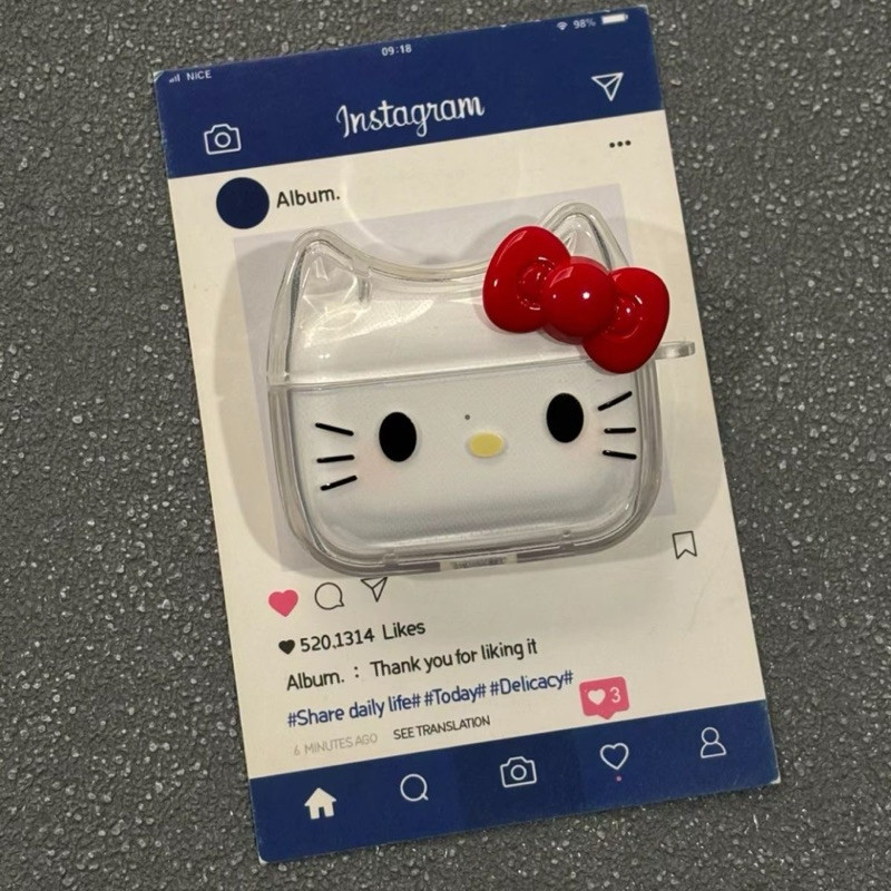 Hello Kitty   Airpods 1 2 3 4 Airpod Pro 2 หูฟังไร้สายบลูทูธ Hard Anti-drop ชุดหูฟังฝาครอบป้องกัน ราคา ถูกที่สุด ดีลบีเคเค แกลเลอรีภาพที่ 3