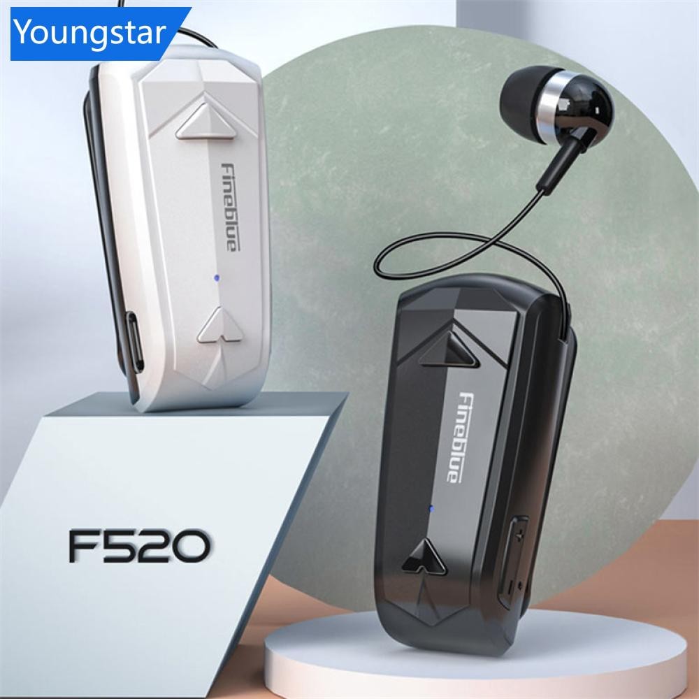 FFY F520 หูฟังไร้สายบลูทูธแบบพับเก็บได้ Auricular Lavalier Clip On ชุดหูฟังสําหรับ One Ear Hand Free