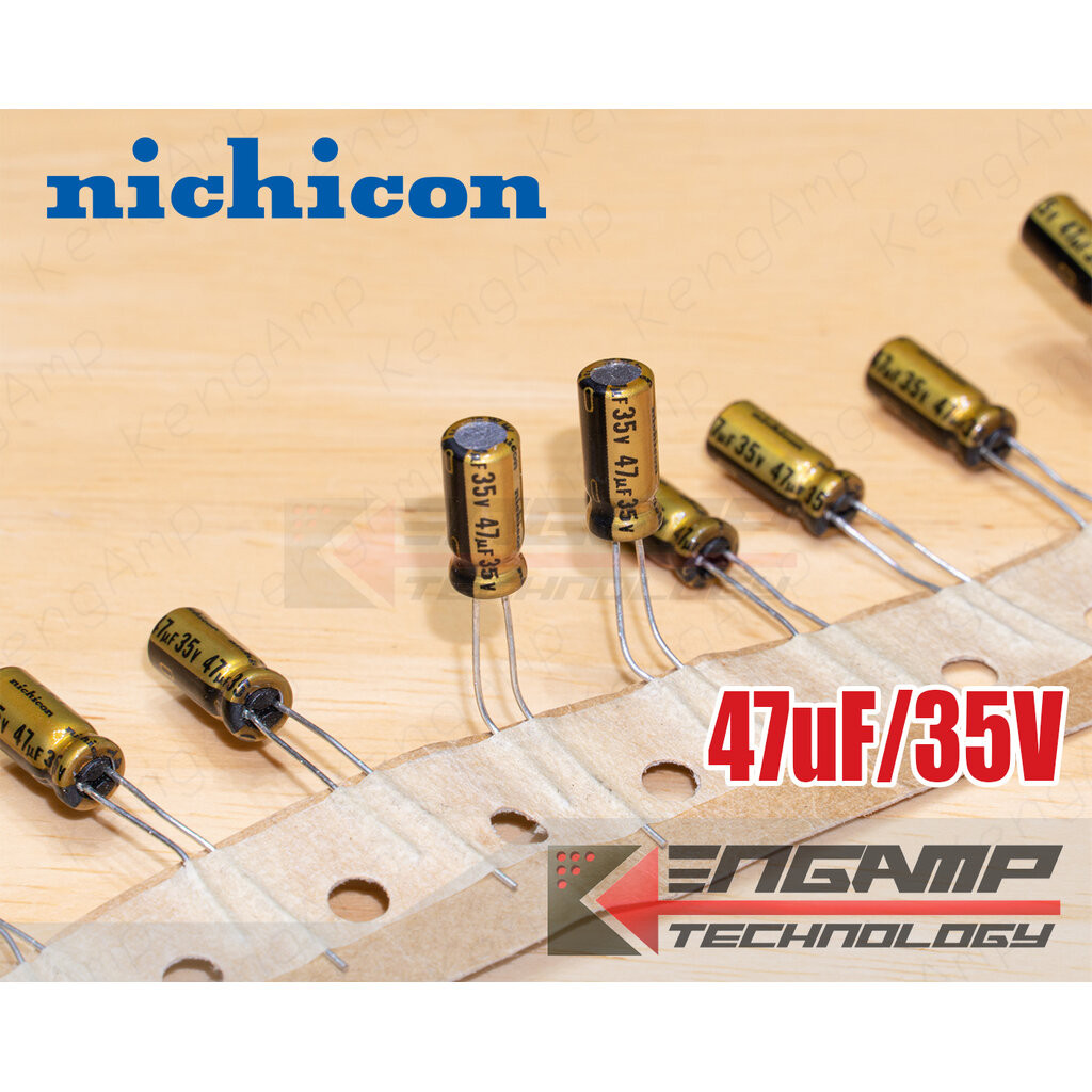 (10ตัว) [E-CAP] 47uF/35V 85 C Nichicon FW(M) 5x11mm P=2mm