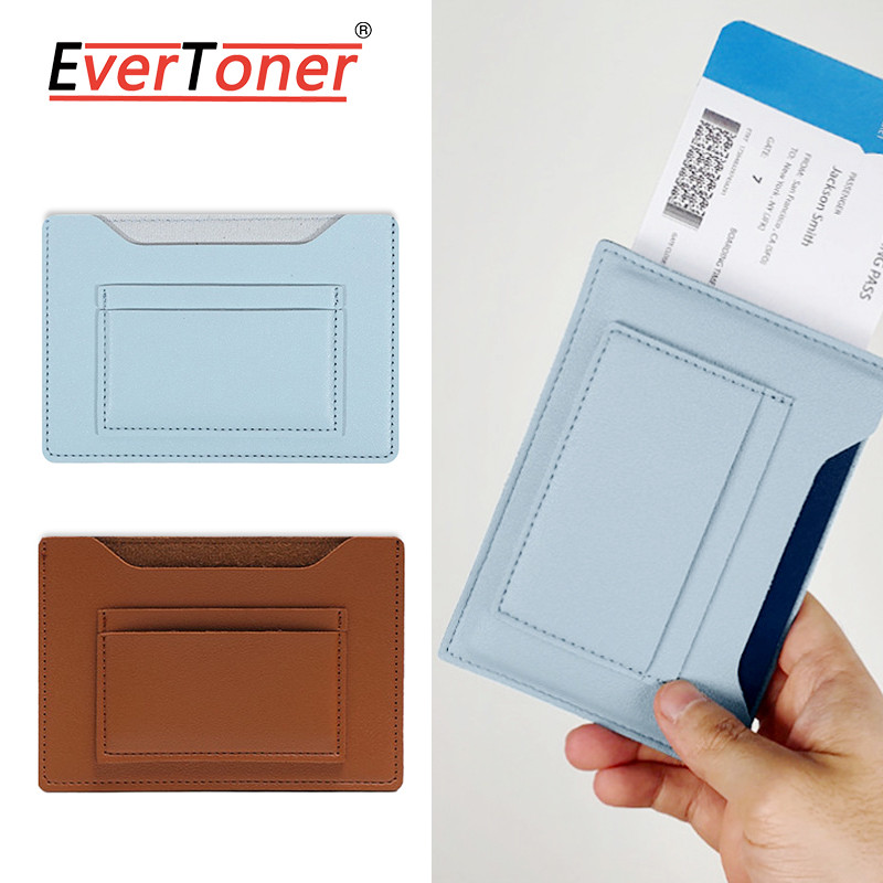 Evertoner Multi-color Passport Cover แบบพกพา Multi-slot การ์ดกันน้ําความจุขนาดใหญ่ PU Passport Bag สําหรับทั้งชายและหญิง