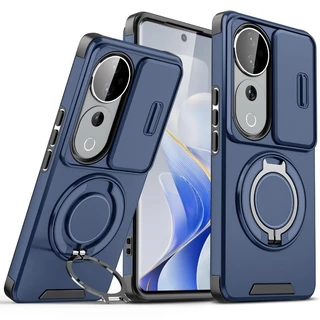 Vivo V50 V40 Lite V40 Pro สไลด์เลนส์กล้องขาตั้งเคสโทรศัพท์แม่เหล็กขาตั้งเกราะกันกระแทกฝาครอบซิลิโคนแข็ง