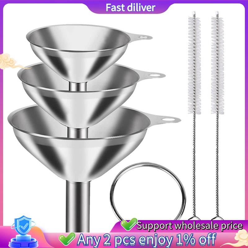 3 ชิ้นช่องทางสําหรับขวดบรรจุครัวน้ํามัน Hopper ช่องทางสําหรับ Transferring Essential Oils Liquid