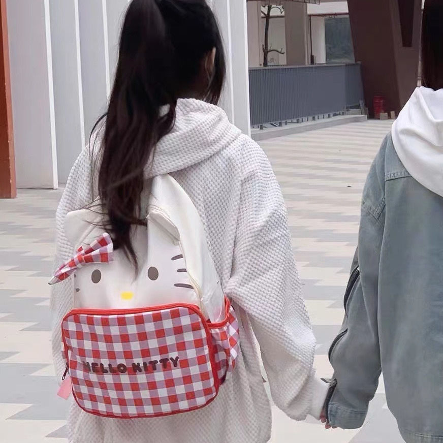 [กระเป๋าญี่ปุ่น] Preppy Style Student hellokitty School Bag Hello Kitty Cartoon Backpack Girl Backpa