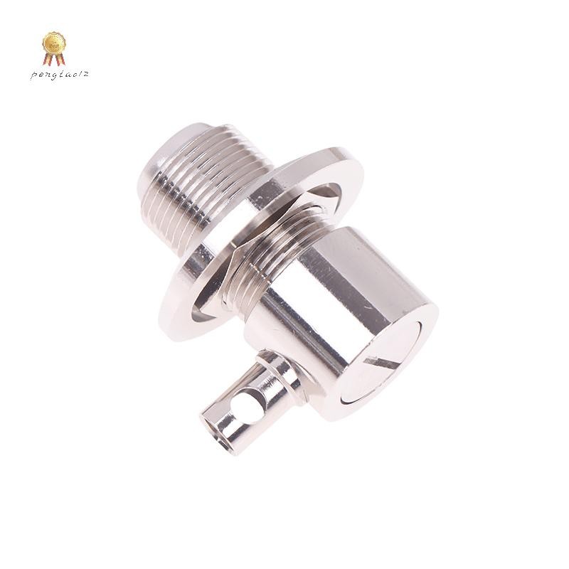 Pengatao12 1pcs Connector UHF SO239 แจ็คหญิง Nut Bulkhead Crimp RG58 RG142 LMR195 มุมขวา RF Coaxial Wire Terminals ใหม่
