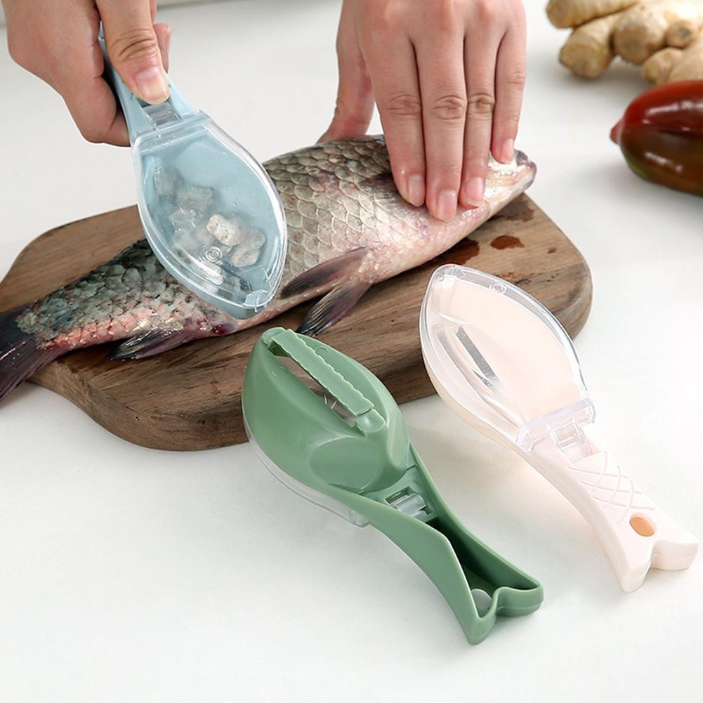 Fast ลบ Plastick แปรงผิวปลาขูดตกปลา Peeler Scaler เครื่องขูด Scale Scraper P5D8