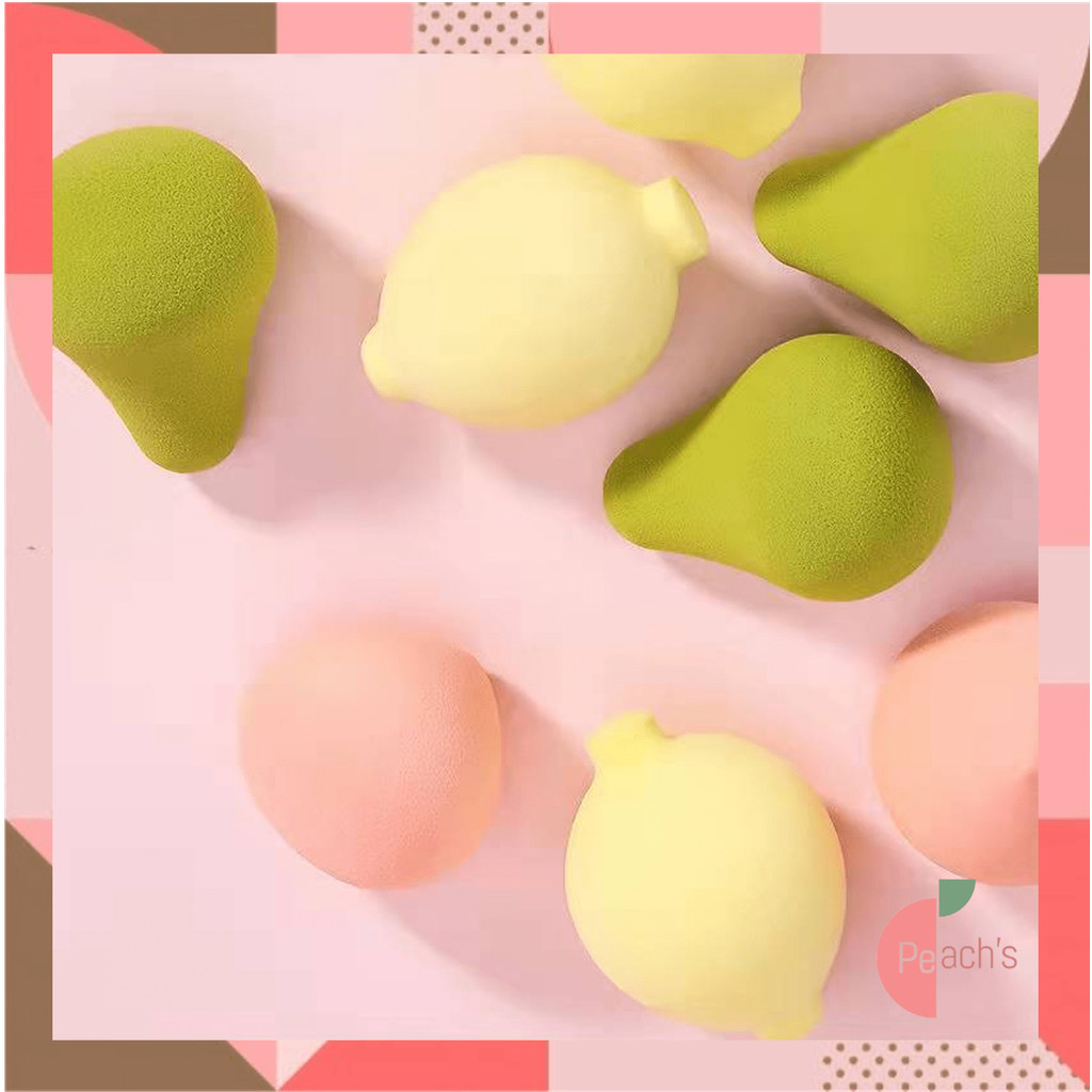 PEACHs - F6559 Cute Soft Makeup Puff / Beauty Blender Fruit Sponge / Fruit Motif Blender Sponge / Un